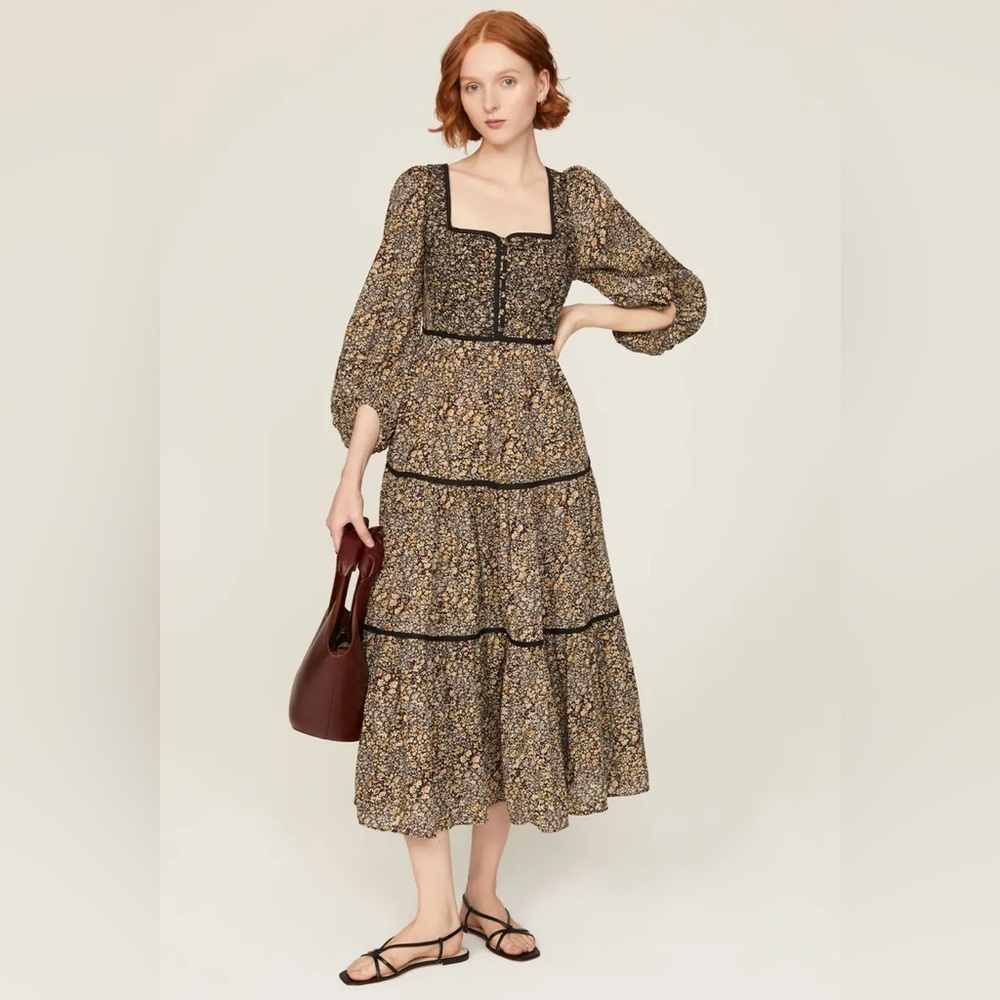 Madewell Square Neck Floral Dress